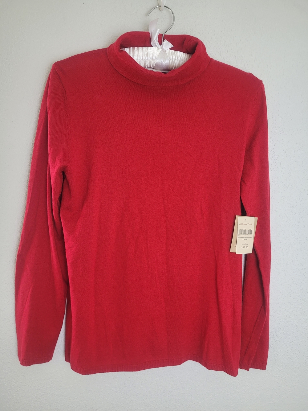 Women's Coldwater Creek Red Turtleneck Sweater -  L